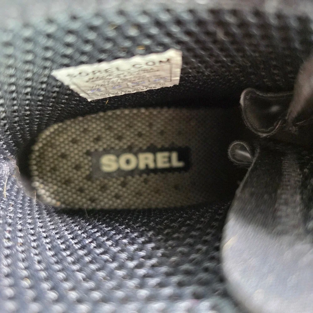 Sorel‎ Medina IV Wedge Rain Boot Black Rubber Combat Goth Snow Women 8.5